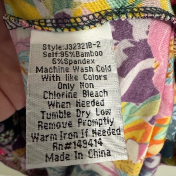 Johnny Was Bamboo Maggie Mixed Print Swing Dress - Picture 5 of 8